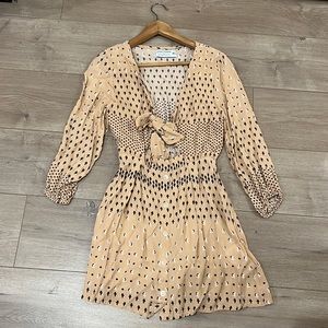 Faithfull the Brand x Anthropologie short sexy mini dress with tie front